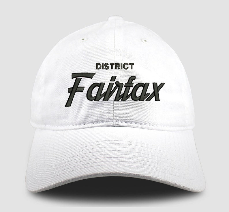 Fairfax District Dad Hat: Embroidered Retro Style Cotton Cap
