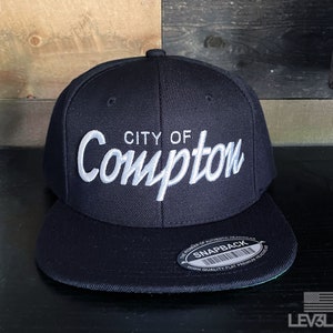 Compton Embroidered Snapback Cap: Retro Hip Hop Style