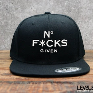 Embroidered Snapback Cap: No F*cks Given, Hip Hop Style