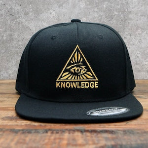Knowledge All Seeing Eye Embroidered Snapback Retro Style Baseball Cap | Illuminati Secret Society