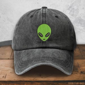 Alien Dad Hat Embroidered Baseball Unisex Cap Alien Head Area 51