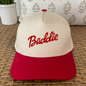 Baddie Embroidered Snapback Baseball Cap - Cotton Blend