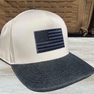 Tactical Flag 2 Tone Embroidered Snapback Baseball Cap | USA Patriot America Flag