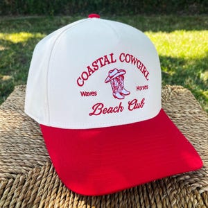 Coastal Cowgirl Beach Club Hat – Two-Tone Vintage-Inspired SnapBack Cap