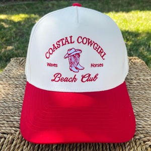 Coastal Cowgirl Beach Club Hat – Two-Tone Vintage-Inspired SnapBack Cap