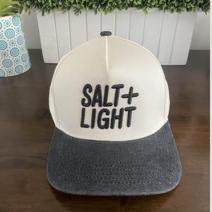 Salt + Light Snapback Hat | Christian 2-Tone Cap | Faith-Based Streetwear | Matthew 5:13-16 Inspired Gift