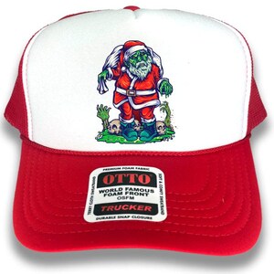 Zombie Santa Otto Brand Trucker Hat – Horror Christmas Cap | Scary Christmas