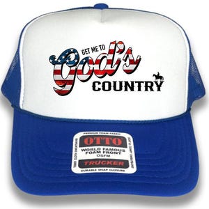 Get Me to God's Country Retro Mesh Trucker Cap Country Western Style Trucker hat