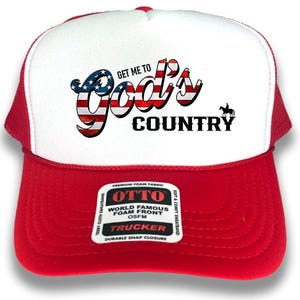 Get Me to God's Country Retro Mesh Trucker Cap Country Western Style Trucker hat