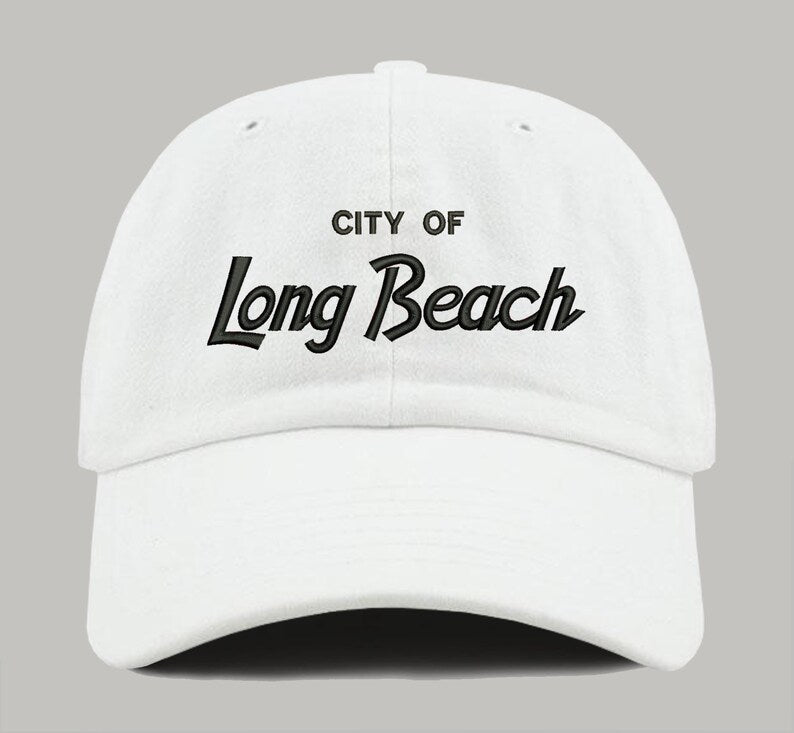 Long Beach Cali Dad Hat: Embroidered Retro Style Cotton Cap