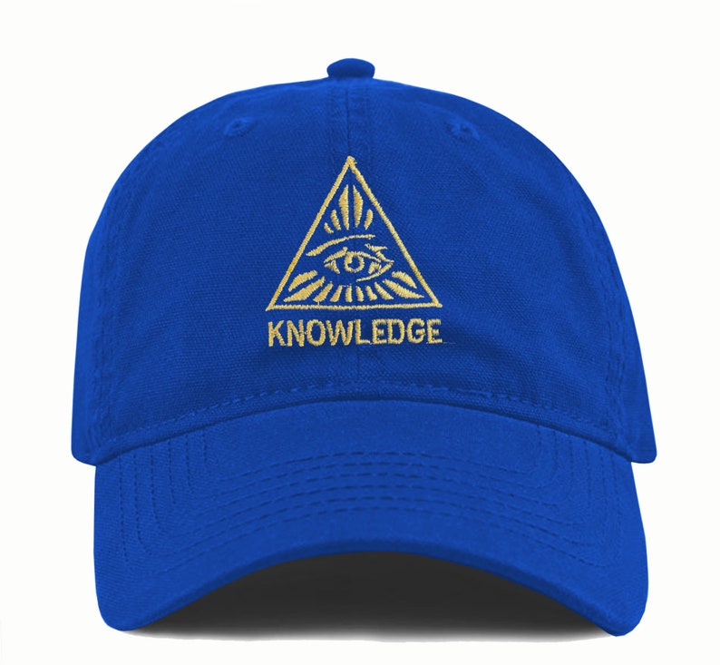Knowledge All Seeing Eye Dad Hat Embroidered Unisex Retro Style Illuminati Secret Society