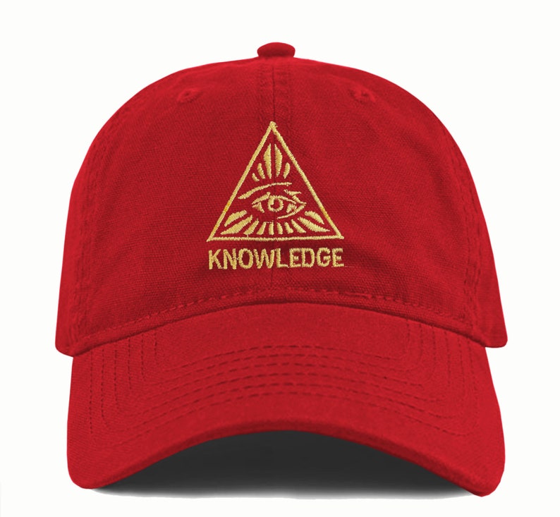 Knowledge All Seeing Eye Dad Hat Embroidered Unisex Retro Style Illuminati Secret Society