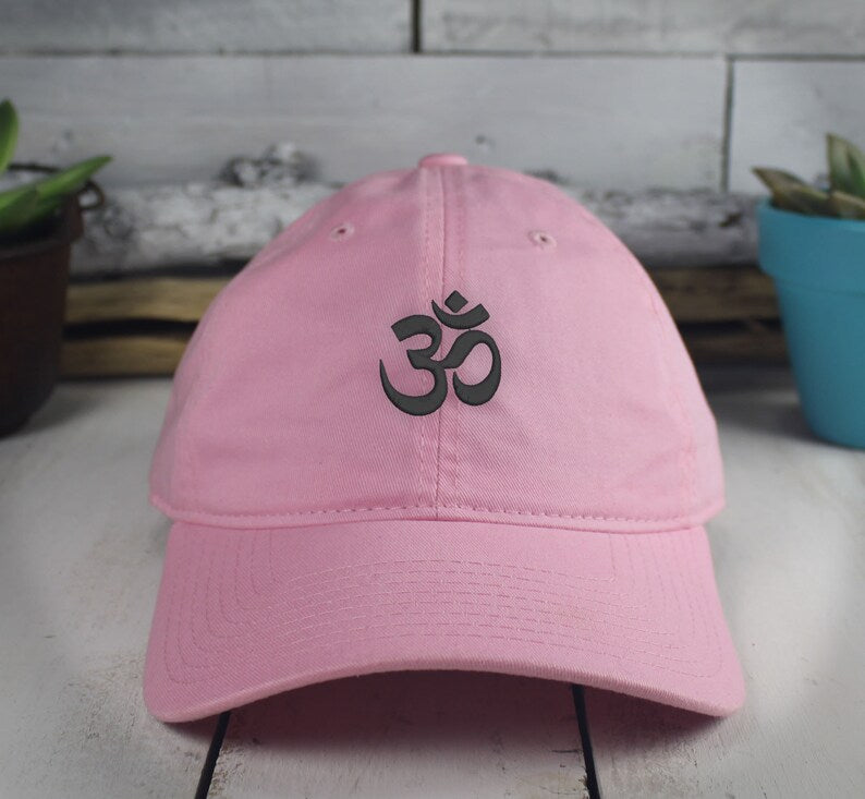 Om Symbol Dad Hat Embroidered Ohm Mind Body Spirit