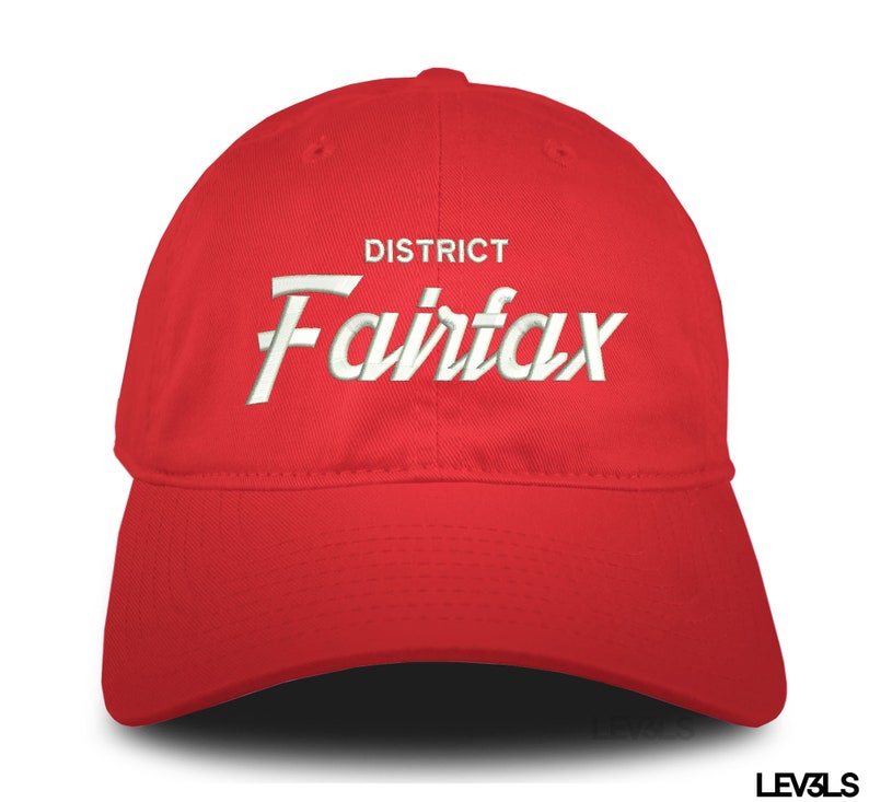 Fairfax District Dad Hat: Embroidered Retro Style Cotton Cap