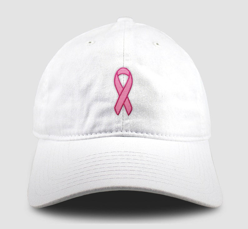 Cancer Ribbon Dad Hat Embroidered Baseball Cap Adjustable Buckle