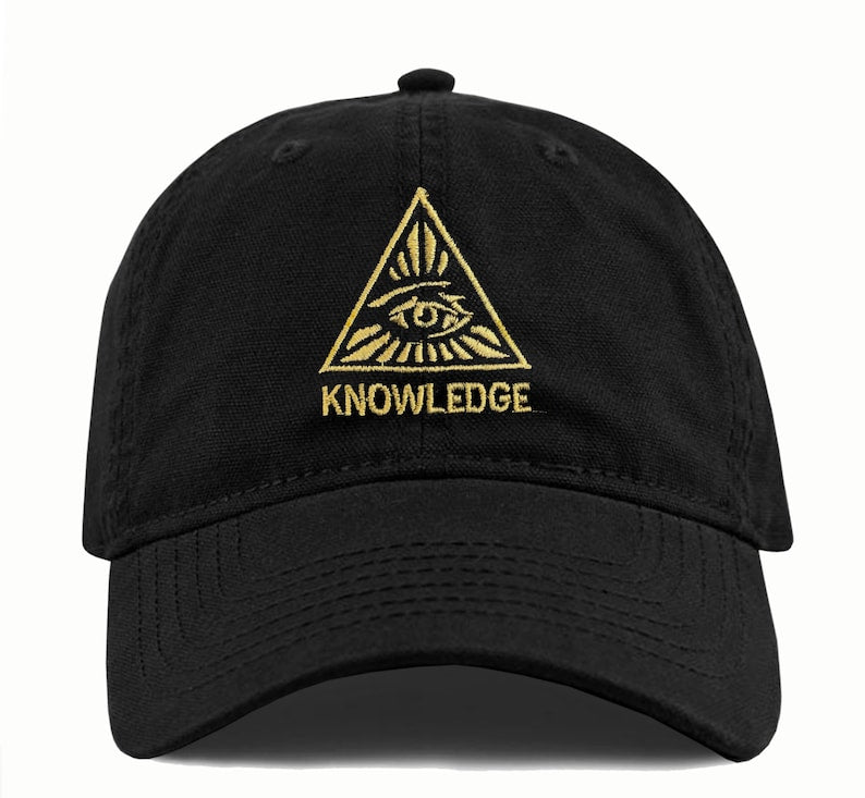 Knowledge All Seeing Eye Dad Hat Embroidered Unisex Retro Style Illuminati Secret Society