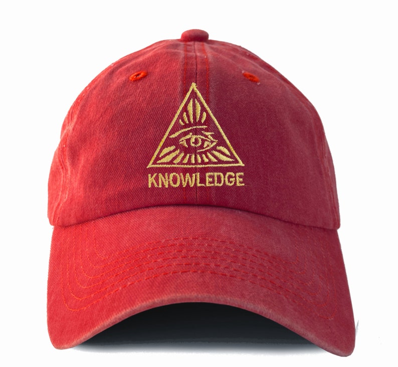 Knowledge All Seeing Eye Dad Hat Embroidered Unisex Retro Style Illuminati Secret Society