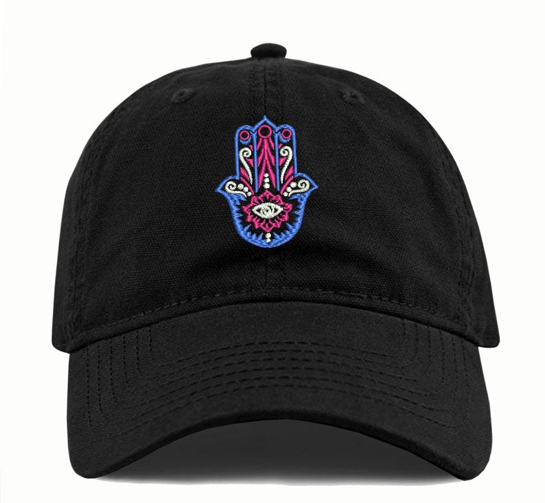 Hamsa Hand Dad Hat Embroidered Baseball Unisex Cap