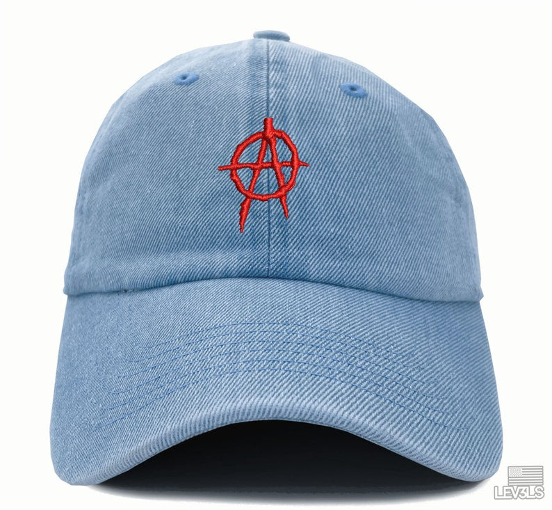 Anarchy Dad Hat Embroidered Baseball Cap Adjustable Buckle Baseball
