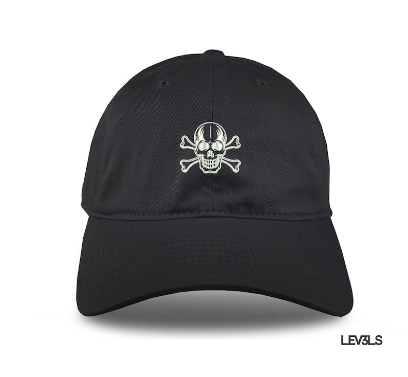 Skull and Bones Dad Hat Embroidered Astronaut Chillin' Unisex Retro Style Cap Secret Society