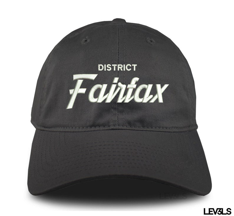 Fairfax District Dad Hat: Embroidered Retro Style Cotton Cap