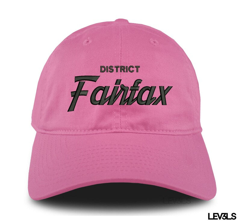 Fairfax District Dad Hat: Embroidered Retro Style Cotton Cap
