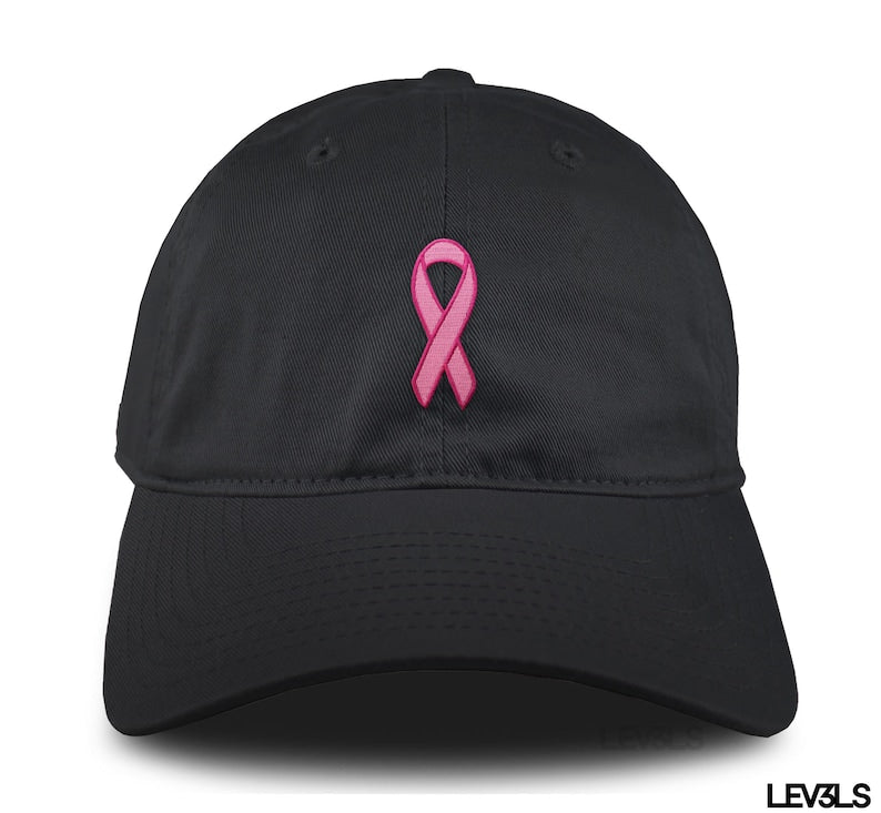 Cancer Ribbon Dad Hat Embroidered Baseball Cap Adjustable Buckle