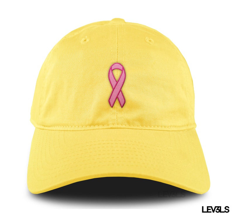 Cancer Ribbon Dad Hat Embroidered Baseball Cap Adjustable Buckle