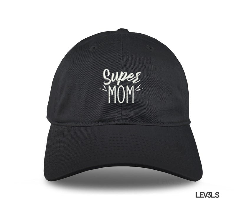 Super Mom Dad Hat Embroidered Baseball Cap Adjustable Buckle