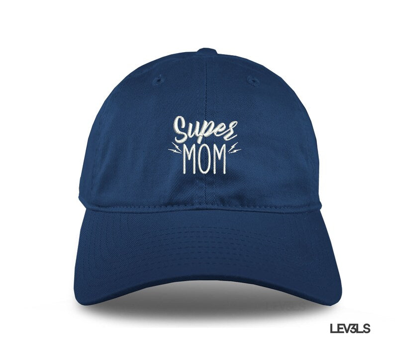 Super Mom Dad Hat Embroidered Baseball Cap Adjustable Buckle