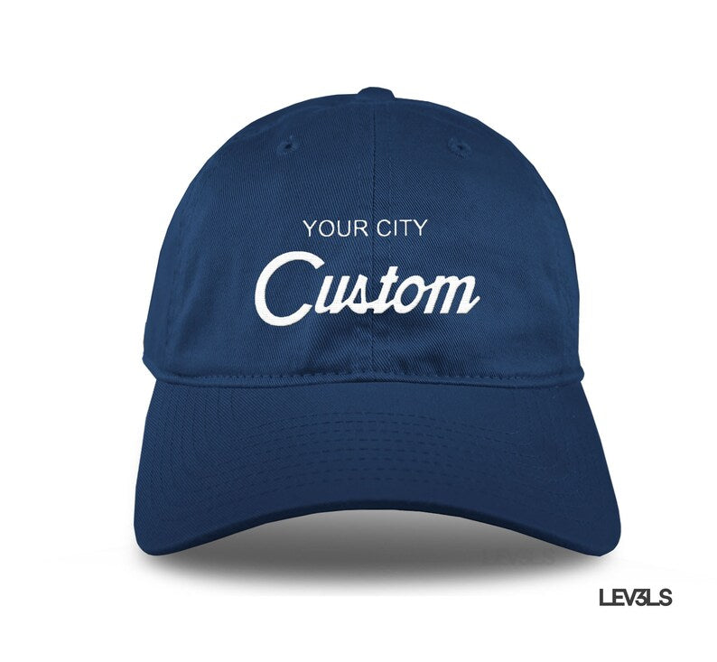 Custom Embroidered City Baseball Cap: Retro Style Dad Hat