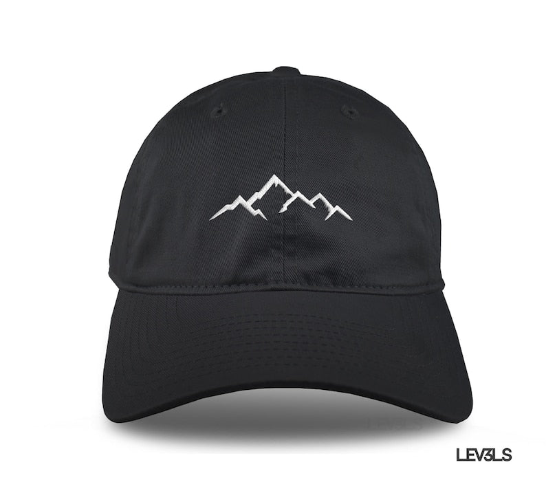 Embroidered Mountain Dad Hat: Retro Cotton Cap