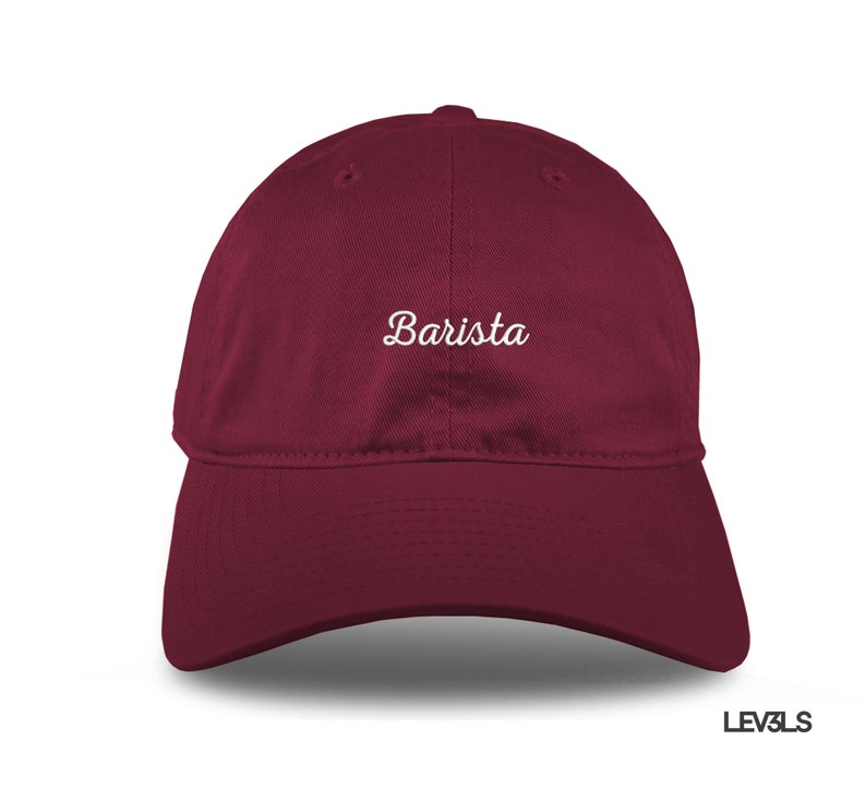 Barista Low Profile Embroidered Baseball Unisex Cap / Coffee Lover Dad Hat / Coffee Culture