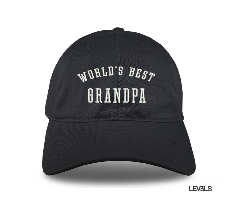 Worlds Grandpa Embroidered Baseball Unisex Cap Low Profile Dad Hat