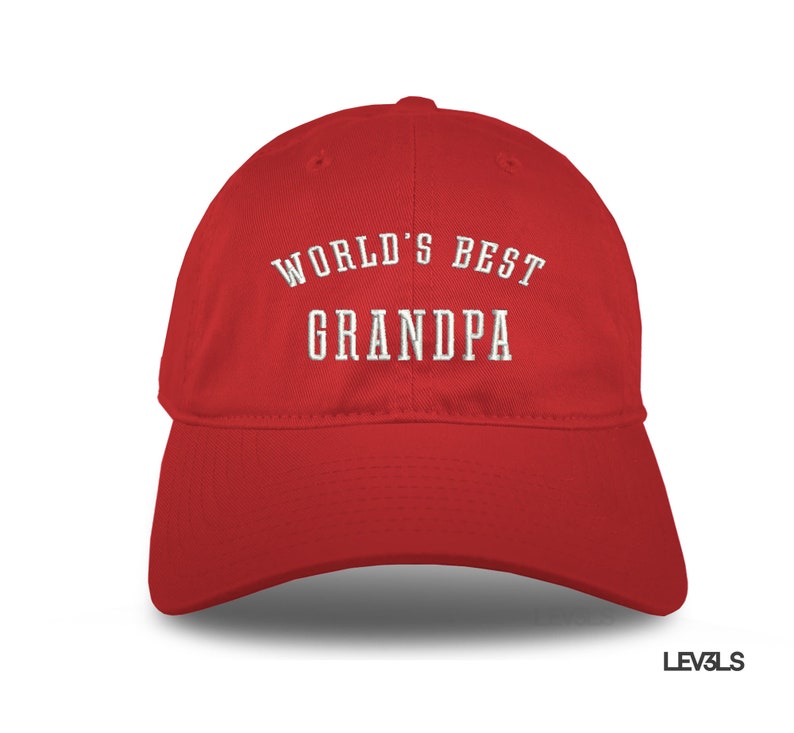 Worlds Grandpa Embroidered Baseball Unisex Cap Low Profile Dad Hat