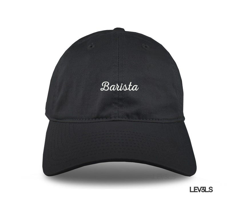 Barista Low Profile Embroidered Baseball Unisex Cap / Coffee Lover Dad Hat / Coffee Culture