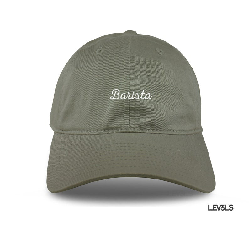 Barista Low Profile Embroidered Baseball Unisex Cap / Coffee Lover Dad Hat / Coffee Culture