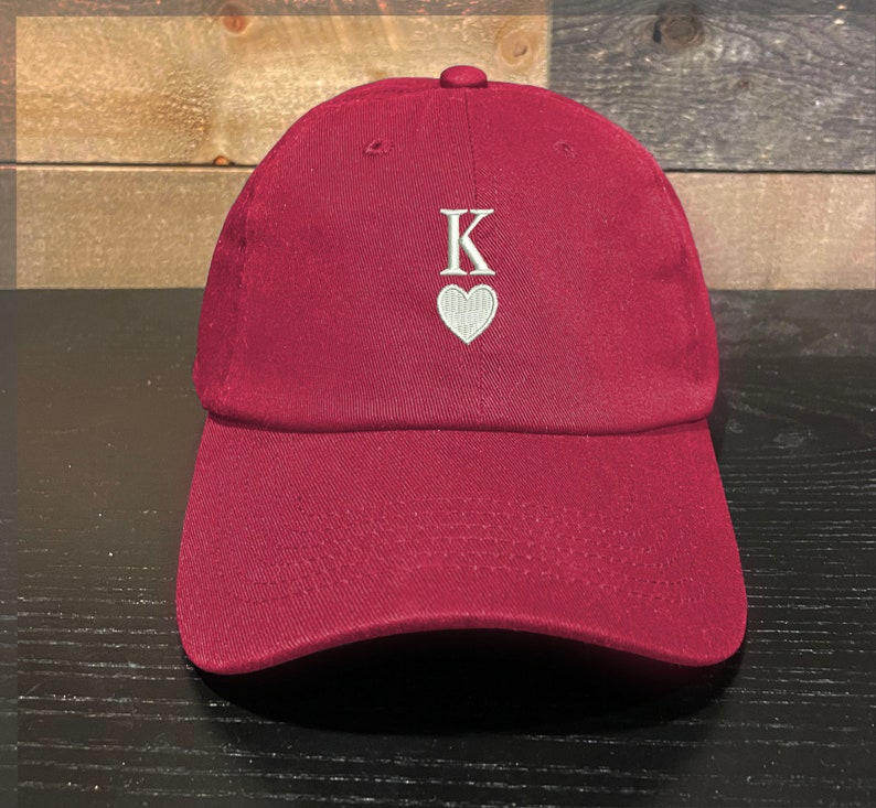 King of Hearts Embroidered Dad Hat - Adjustable Cotton Baseball Cap