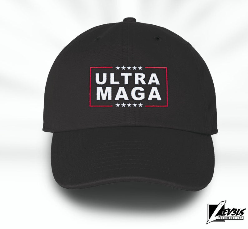 ULTRA MAGA Embroidered Low Profile Baseball Cap Adjustable Buckle AKA Dad Hat