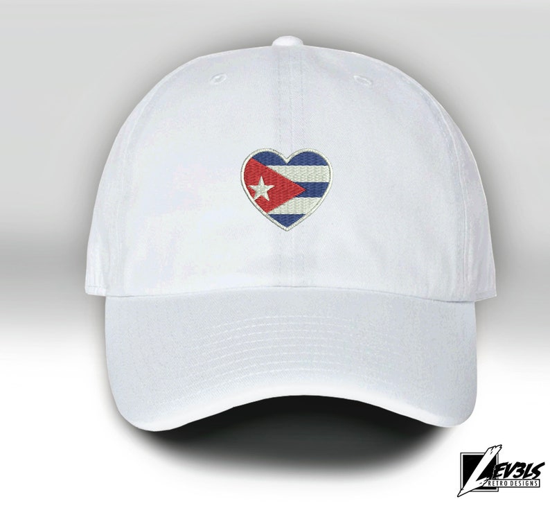 CUBA LOVE Embroidered Baseball Unisex Cap Cuban Flag Heart Amor Cubano