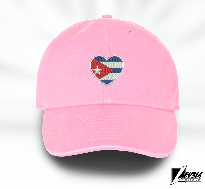 CUBA LOVE Embroidered Baseball Unisex Cap Cuban Flag Heart Amor Cubano