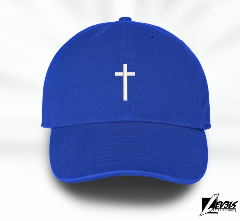 Embroidered Christian Cross Adjustable Baseball Cap Dad Hat Jesus Is Lord