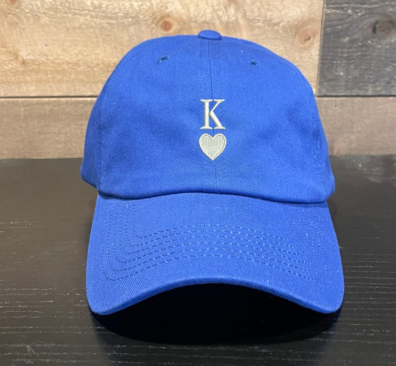 King of Hearts Embroidered Dad Hat - Adjustable Cotton Baseball Cap