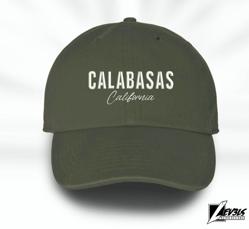 CALABASAS CALIFORNIA Embroidered Adjustable Baseball Cap Wealthiest City In The US Dad Hat