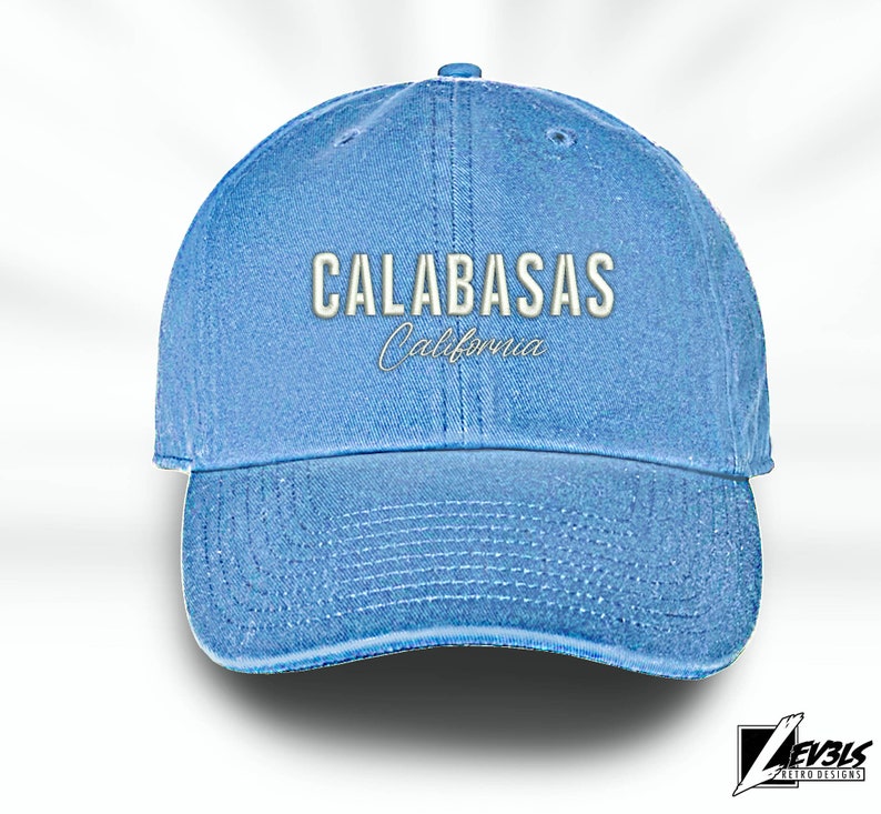 CALABASAS CALIFORNIA Embroidered Adjustable Baseball Cap Wealthiest City In The US Dad Hat