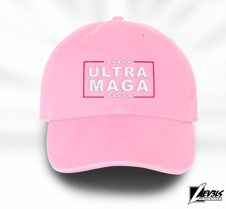 ULTRA MAGA Embroidered Low Profile Baseball Cap Adjustable Buckle AKA Dad Hat