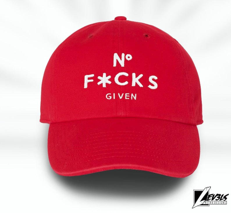 No F*cks Given Embroidered Cotton Dad Hat
