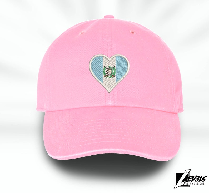 Guatemala Love Embroidered Baseball Unisex Cap Flag Heart Central America Love Amor Chapin