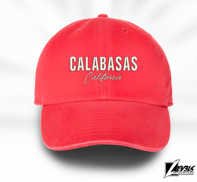CALABASAS CALIFORNIA Embroidered Adjustable Baseball Cap Wealthiest City In The US Dad Hat