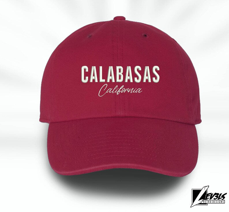 CALABASAS CALIFORNIA Embroidered Adjustable Baseball Cap Wealthiest City In The US Dad Hat